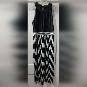 Black and White Chevron Maxi Dress